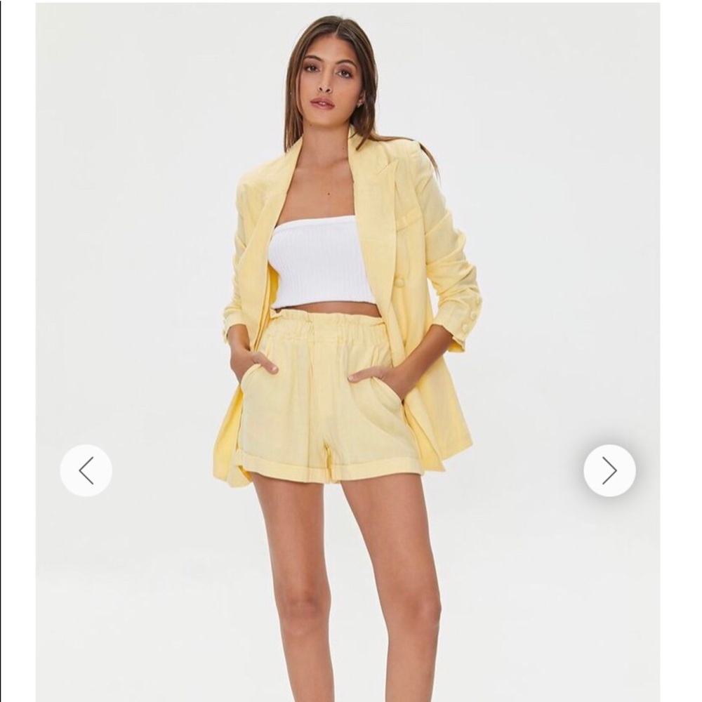 NWT-  Linen-Blend Double-Breasted Blazer